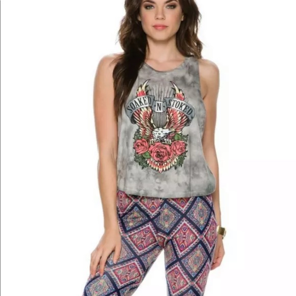 Billabong Women's Only Lights Cropped Muscle Tee - Picture 2 of 7